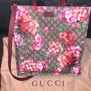 Bag Gg Guccissima Supreme Blooms Leather Tote